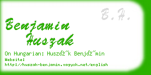 benjamin huszak business card